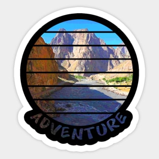 Adventure is Calling I have to go walking outside in nature and enjoy the hike in the beautiful surrounding between rivers, trees, rocks, wildlife and green fields. Hiking is a pure gem of joy.   Sticker